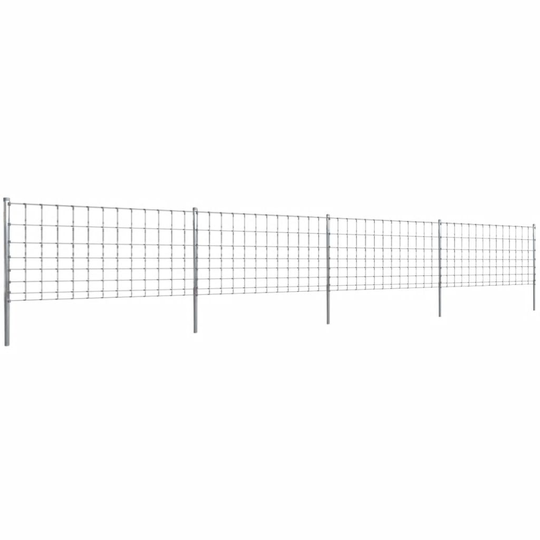 Stängsel med stolpar förzinkat järn 50 m 100/8/30