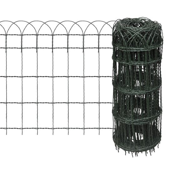 vidaXL Rabattkant pulverlackerat järn 25x0,65 m
