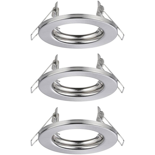 Paulmann 93393 LED-inbyggnadsbelysning Set 3 st GU10 Järn (borstad)