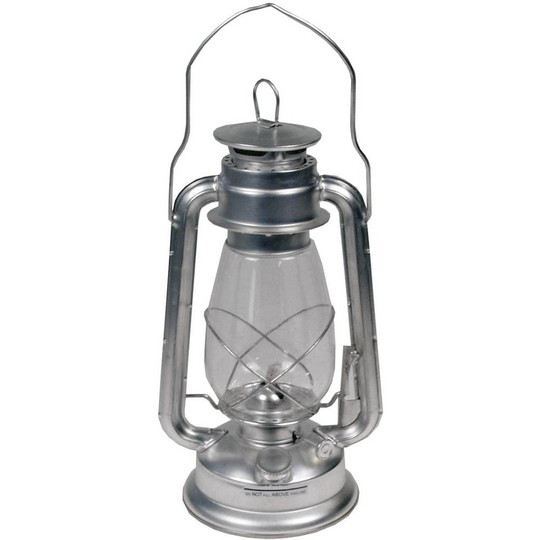Fotogenlampa MFH Zink Silver 1 st