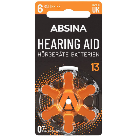 Absina PR48 Hörapparatbatterier ZA 13 Zink-luft 1.4 V 6 st