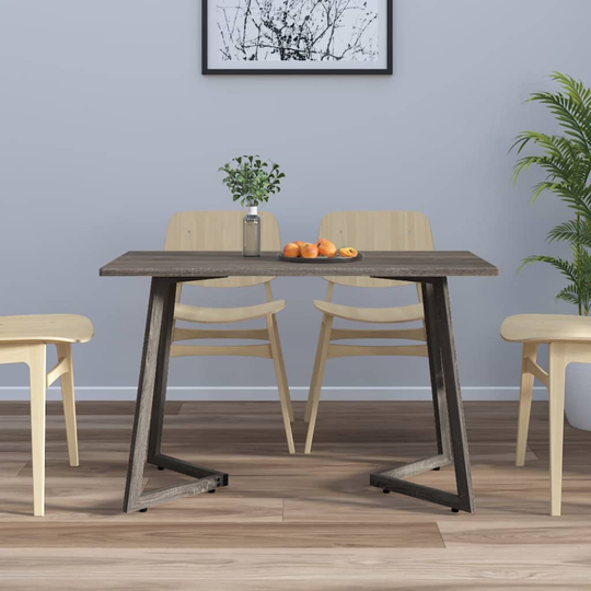 vidaXL Matbord grå 120x60x74 cm MDF och järn