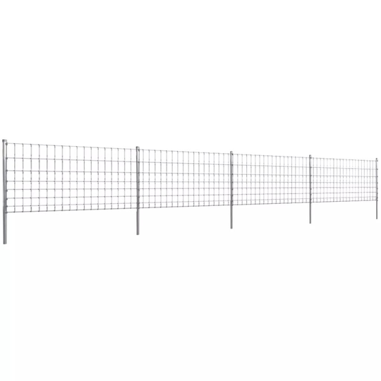 Stängsel med stolpar förzinkat järn 50 m 100/8/15
