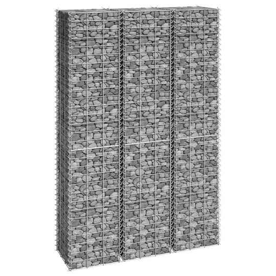 vidaXL Gabioner 3 st 30x30x150 cm järn