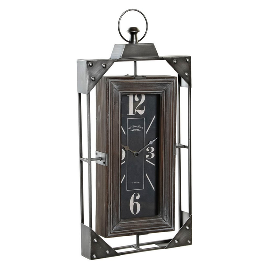 Väggklocka DKD Home Decor Loft Trä Järn