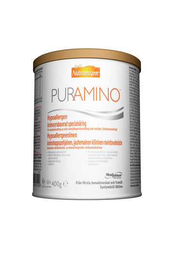 Modersmjölksersättning Nutramigen Puramino - 1x400g modersmjölkers 1 vecka+