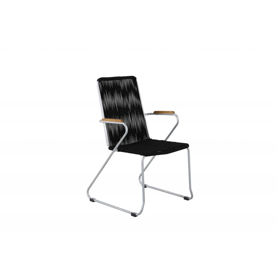 Loungestol/Karmstol Bois 2-Pack - Svart / Zink / Akacia/Trä